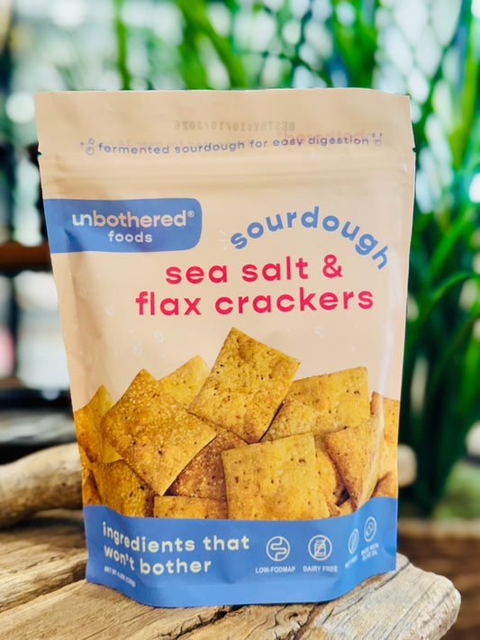 Sourdough Sea Salt & Flax Crackers